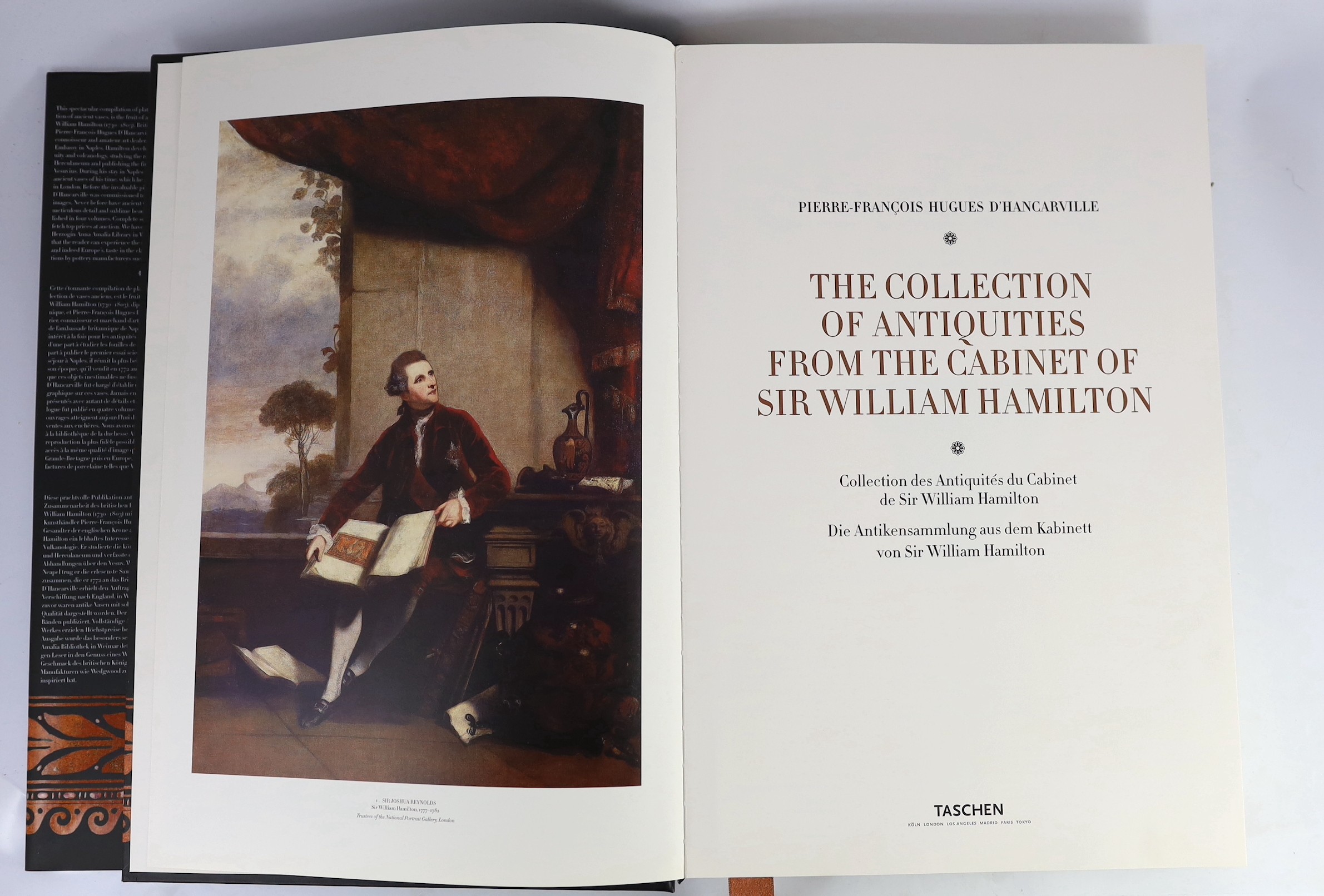 D’Hancarville, Pierre-Francois Hughes - Collection of Etruscan, Greek and Roman Antiquities from the Cabinet of the Hon, W. Hamilton, folio, pictorial boards, in d/j, text in English, French and German, Taschen, 2004, wi